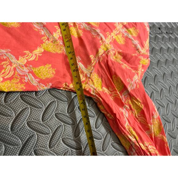 Fragnard Parfumeur Orange Red‎ Yellow Button Dress Womens One Size Anthropologie - Picture 4 of 6